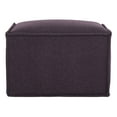 thumbnail image 4 of SAFAVIEH Elaine Solid Plush Upholstered Pouf, Plum, 4 of 9