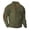 Army Green, variant on Men's Flag Print Stand Collar Quarter-Zip Sweatshirt, Casual Outdoor Button Placket Pullover Top, Spring Fall Patriotic Style,Army Green,L