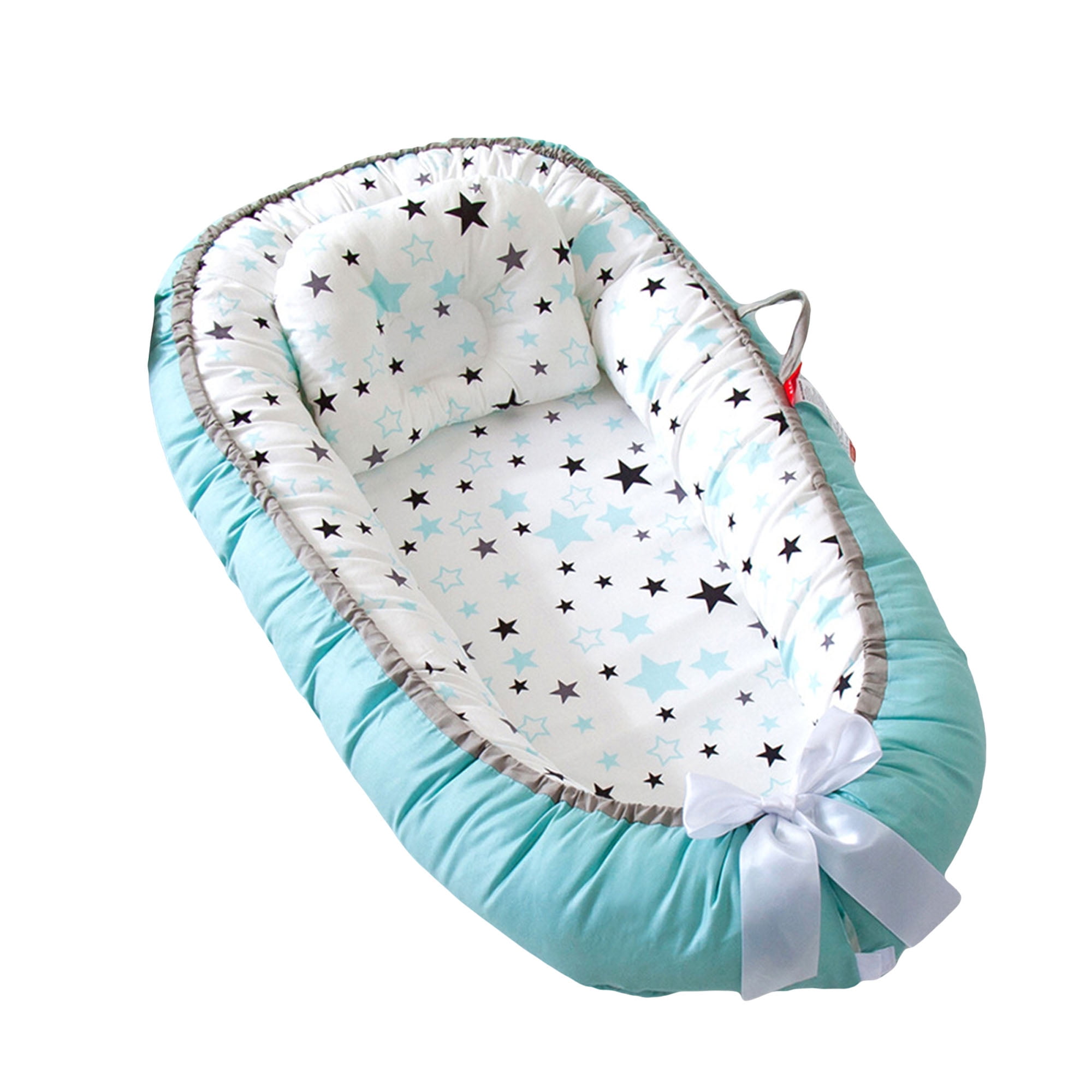 Portable Super Soft and Breathable Newborn Infant Bassinet Baby Lounger Removable Cover Newborn Cocoon Snuggle Bed 