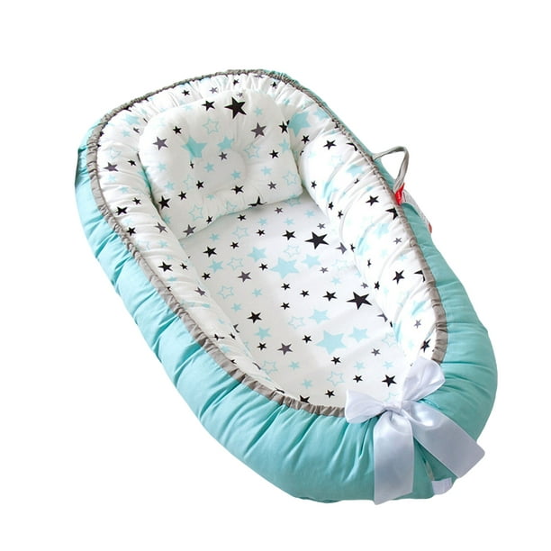 Kmbangi Baby Bed+Foldable Washable Floral Print Baby Cot with