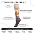 thumbnail image 3 of Lsque Rainbow Cloud White Horse Pattern Sport Compression Socks for Men & Women 15-20 mmHg Knee High Nurse Pregnant Running Medical and Travel Athletic, 3 of 6