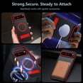 thumbnail image 4 of Dteck Case with Screen Protector for Google Pixel 9 / 9 Pro ,Shockproof Translucent Matte PC Case Compatible with Mag Safe Adjustable Kickstand Military Grade Drop Back Cover,Red, 4 of 6