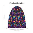 thumbnail image 4 of Vsdgher mushroom rainbow color Skull Toddler Beanie Baby Boys Girls Beanies Kids Winter Hats Children Knit Warm Caps, 4 of 7