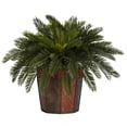 thumbnail image 1 of Cycas with Octagon Vase Silk Plant, 1 of 1