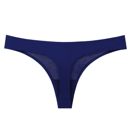 Fulorrnie Underwear for Women Comfort Hipster No Show Breathable Panty Sport Seamless Bikini Banded Waist Panties Blue XXL
