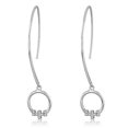 thumbnail image 1 of Alamode TK3146 Boucles d'Oreilles en Acier Inoxydable Poli pour Femmes avec Cristal de Qualité Supérieure en Transparent, 1 of 1