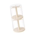 thumbnail image 1 of Vitrina transparente giratoria, soporte para exhibición, decoración, ahorro de espacio, soporte para figuras, estante, caja de almacenamiento para gabinete, encimera, vitrina 2 piezas, 1 of 7