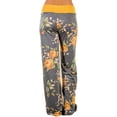 thumbnail image 3 of SOMER Lounge Pants for Women Casual Floral Wide Leg with Drawstring Comfy Palazzo Stretch Pajama Bottoms, 3 of 6