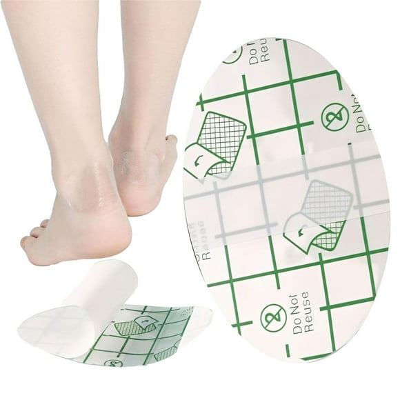 Zealburst Self Adhesive Invisible Heel Anti-Wear Sticker, Waterproof Anti-Wear Foot Care Protection Pad, Heel Protector Sticker, Ear Covers for Shower, for Prevent Heels Rubbed (10pcs, Small)