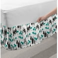 thumbnail image 2 of Woodsy Bed Skirt, Sketchy Map Illustration of the Forest Road Through Trees, Elastic Bedskirt Dust Ruffle Wrap Around for Bedding Decor, 4 Sizes, Seafoam Grey, by Ambesonne, 2 of 2