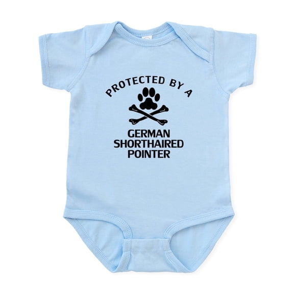 CafePress - Protected By A German Shorthaired Pointer Body Sui - Baby Light Bodysuit