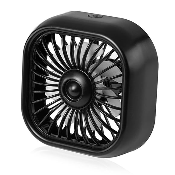 Car Air Vent Mount Fan Colorful Light 3 Wind Speed Low Noise USB Cooling Fan for Vehicles Car Air Circulator Fan Electric Radiator Automotive Interior Trim Black