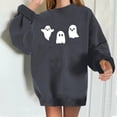 thumbnail image 1 of jsaierl Chandail en Molleton pour Femmes Coupe Ample Manches Longues Chandail Halloween Col Rond Mignon Hauts pour Femmes Tunique Confortable Haut Halloween pour Femmes, 1 of 4