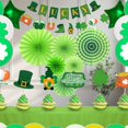 thumbnail image 1 of QTOCIO St Patricks Day Decorations, St. Patrick's Balloons Party Decoration Flag Paper Fan Insert Card Combination Latexes Aluminum Film Balloons Set, 1 of 8