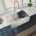 thumbnail image 5 of Farmhouse Apron Single Bowl Stainless Steel Kitchen Sink with Workstation, 5 of 12