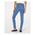 thumbnail image 2 of DICKIES Womens Blue Denim Pocketed Zippered Stretch Pinstripe Skinny Jeans Juniors 15\32, 2 of 4