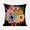 Indigo Red Orange, variant on Amrita Sen Friendship Bouquet Throw Pillow in Indigo Red Orange 16x16