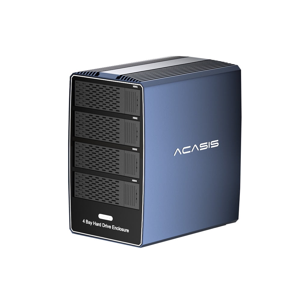ACASIS 4-Bay SAS SATA Hard Drive Enclosure, USB-C 5Gbps External HDD SSD Dock, Supports 2.5" 3.5" Drives, Up to 120TB, Windows Mac Linux