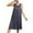 Gray, variant on Diufon Women's Sleeveless Nightgown Comfy Solid Color Ruffled Hem Pajamas Dress Plus Size Loose Nightdress