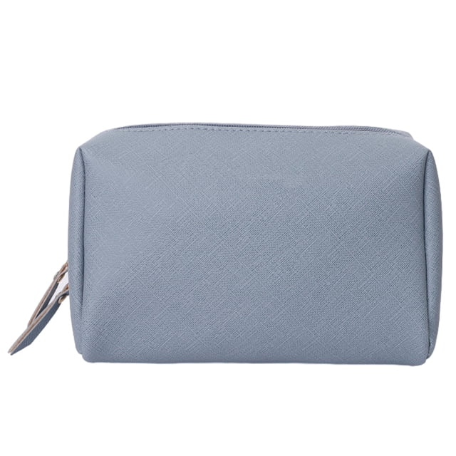 Bolsa de maquillaje pequeña, bolsa de maquillaje de cuero vegano, bolsa con cremallera, organizador cosmético de viaje para bolso de mujer