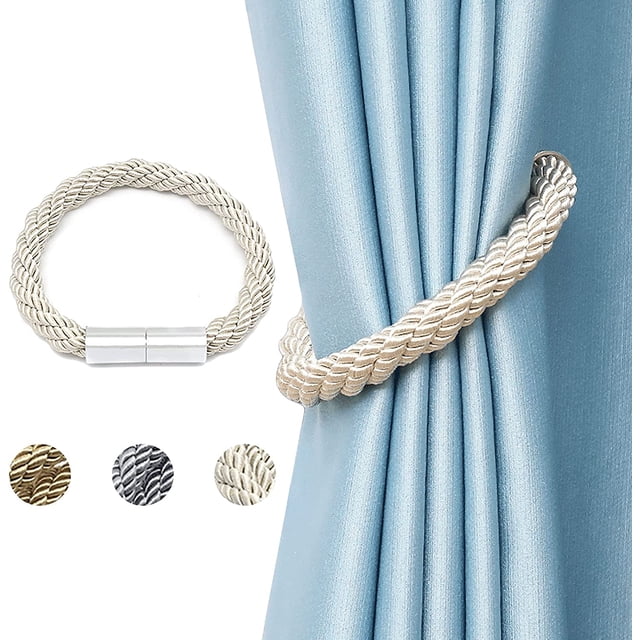 1 Pack Attaches de Rideau Magnétiques Fortes, Style Simple Moderne Attaches de Rideau Décoratives Pratiques pour Rideaux Fins Ou Épais pour Maison et Bureau