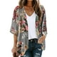 thumbnail image 2 of Kimono de manga farol con estampado floral para mujer, cárdigan suelto de gasa, blusa informal, Tops Fridja hkj2284, 2 of 9