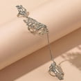 thumbnail image 6 of Opvise Chain Link Ring Anti-allergy Anti-oxidation Jewelry Full Rhinestone Retro Flower Link Ring for Gift, 6 of 8