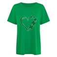 thumbnail image 2 of QIPOPIQ T-Shirts à Manches Courtes pour Femmes à Col Rond T-Shirts de la Saint-Patrick T-Shirt pour Dames T-Shirt Trèfle T-Shirt Vert T-Shirts de la Saint-Patrick T-Shirts Cœur T-Shirts de Fête T-Shirts Graphiques Aubaines, 2 of 4