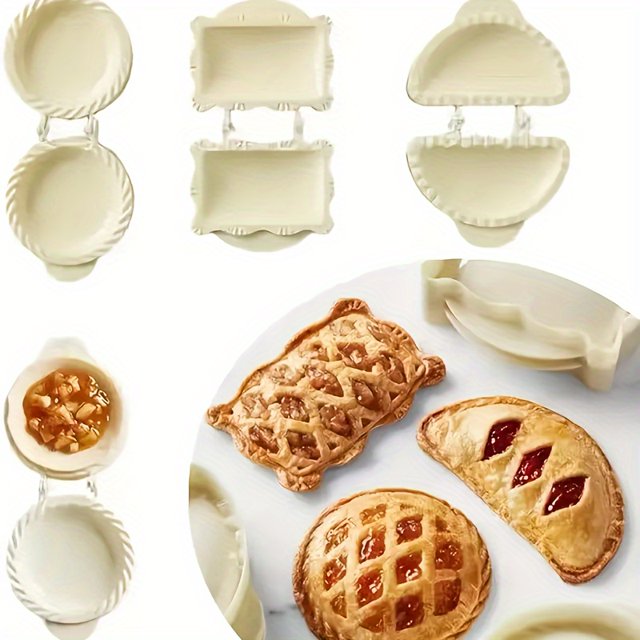 3pcs Classic Mini Hand Pie Molds One Press Autumn Dough Presser Set Pocket Pie Molds For Halloween Christmas Thanksgiving Party Fall Hand Pie Molds Kitchen Baking Tools