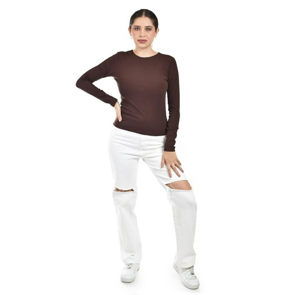 Blusa de manga larga /Juvenil, 0279 (Cafe) cafe M