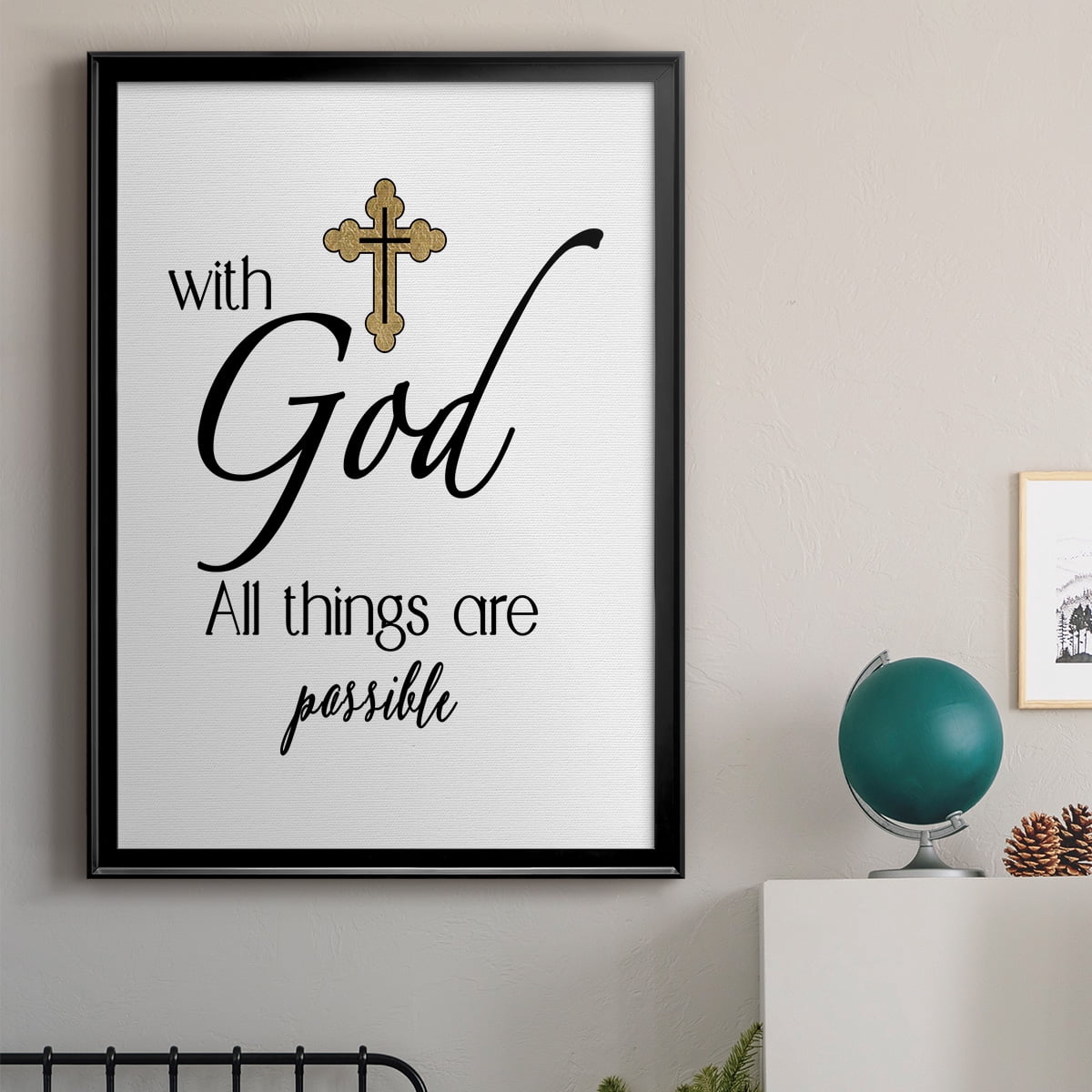 All Things Possible Gold Premium Classic Framed Print - Ready to Hang
