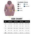 thumbnail image 2 of Men's Running Sport Track Hooded Jacket Full Zip Workout Athletic Fitness Jackets for Training Dark Red Heather L, 2 of 7