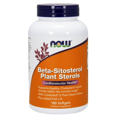 NOW Supplements, Beta-Sitosterol Plant Sterols with CardioAid®-S Plant Sterol Esters and Added Fish Oil, 180