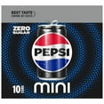 thumbnail image 4 of Pepsi Zero Sugar Soda Pop Mini Cans 10 ct / 7.5 fl oz, 4 of 5
