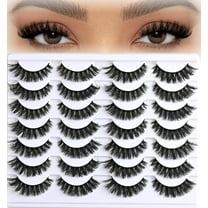 Lashes Volume Mink Eyelashes 14 Pairs Cateye Lash Strips Wispy Cat Eye Lashes Natural Look Short Thick Fluffy False Strip Eyelash Full Small Fake Lashes Pack Black Pestañas Postizas for Women