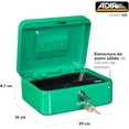 thumbnail image 2 of Caja metálica para efectivo de 10" con cerradura – Ideal para negocios, oficinas y uso personal, 2 of 6