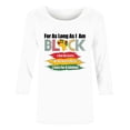 thumbnail image 4 of ibuvkizy Womens Black History Month 3/4 Sleeve T-shirts,Ladies' Black Month Fashion Printed Round Neck 3/4 Sleeve T-shirt Loose Top,White,S, 4 of 4