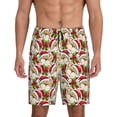 thumbnail image 1 of Fotbe Christmas Hat bear Pantalones Cortos de Pijama para Hombre, Ropa de Dormir, Pantalones de Pijama Cortos para Hombre-Large, 1 of 6