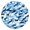 Blue Navy Camo, variant on Gray Brown Camo Wavy Shapes Pattern Round Fitted Tablecloth with Elastic Edge,Dining Table Cover Waterproof,Outdoor Round Tablecloth for Camping,Dining,Indoor and Outdoor