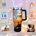 thumbnail image 3 of Halloween Tumbler 40 oz - Orange Witch Design Stainless Steel Insulated Cup with Handle and Straw - Halloween Gift for Women and Girls, 3 of 6