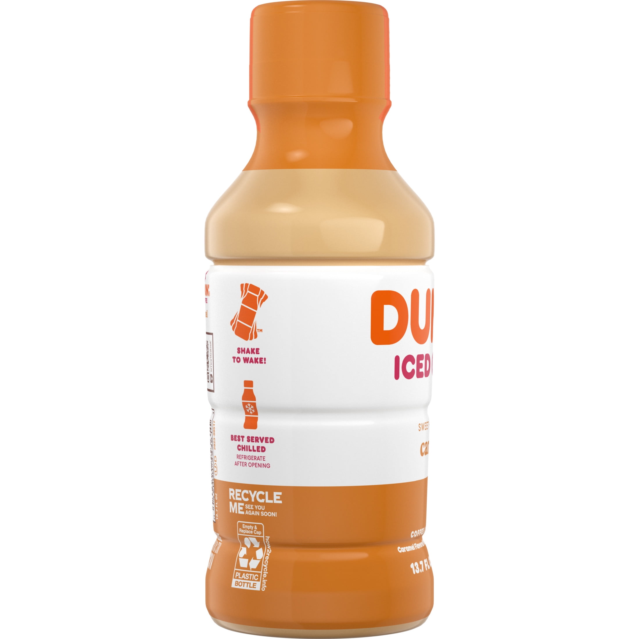 (4 pack) Dunkin' Caramel Iced Coffee, 13.7 fl oz Bottle