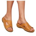 thumbnail image 5 of VerPetridure Women's Casual Platform Qedge Heel Open Toe Plus Size Sandals And Slippers, 5 of 5