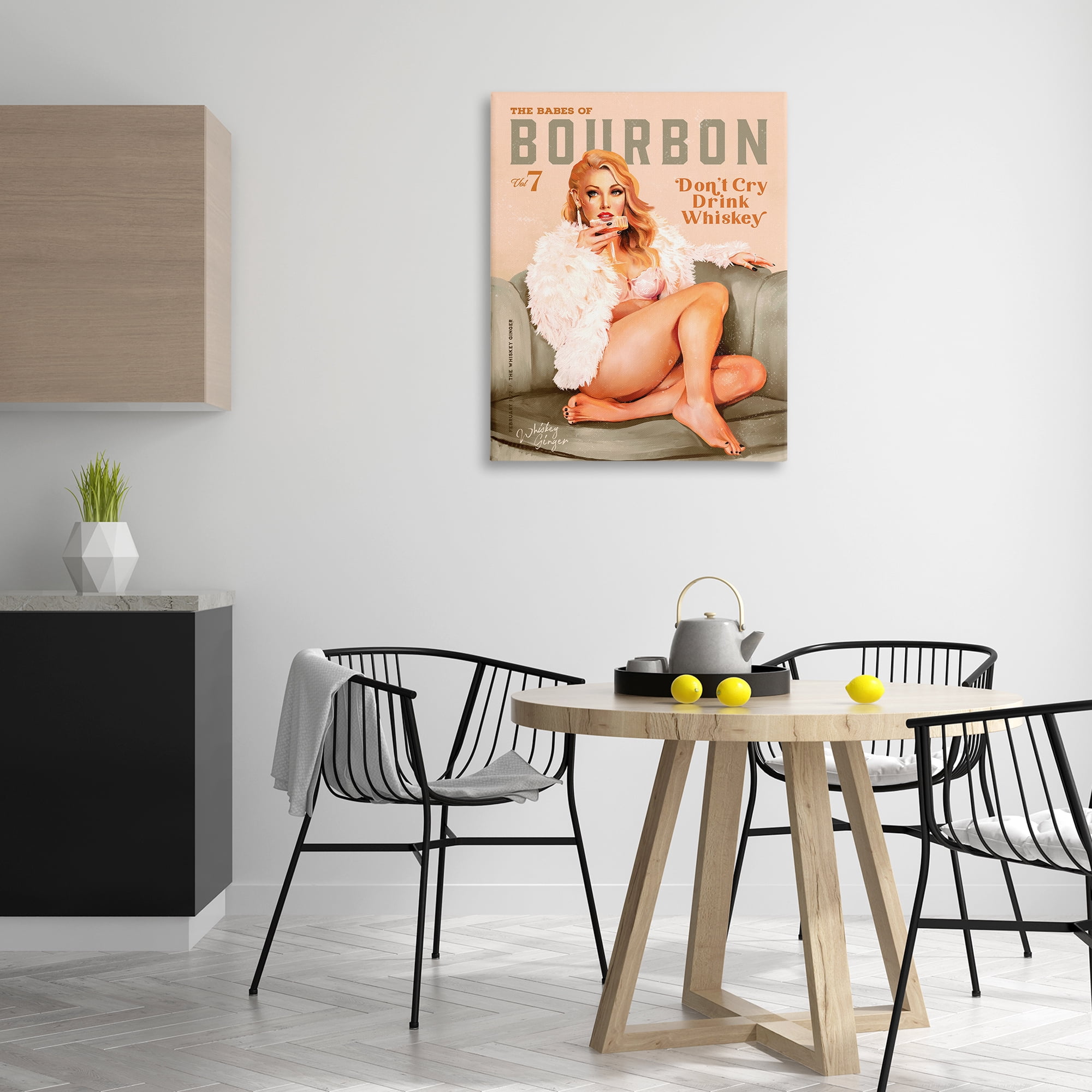 Stupell Industries Babes of Bourbon Girl People Painting Wrapped Canvas Art Print Wall Art, 30 x 40