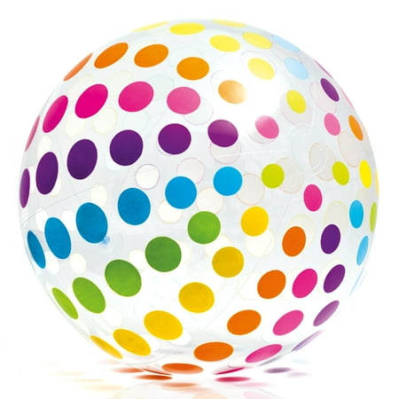 Intex Jumbo Gonflable Brillant Gros Pois Coloré Ballon de Plage Géant (Lot  de 32)