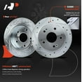 thumbnail image 5 of A-Premium Front and Rear Drilled and Slotted Disc Brake Rotors + Ceramic Pads Kit Compatible with Select Acura Models - RSX 2002 2003 2004 2005 2006, TYPE-S Model, 12-PC Set, 5 of 8
