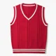 thumbnail image 3 of Ropa de hombre Suéter de punto sin mangas Chaleco masculino Chaleco rojo a rayas Moda coreana Invierno 2024 Otoño Moda Prendas de punto Tendencia A, 3 of 5