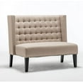thumbnail image 5 of 46" Small Modern Loveseat Settee Sofa 2-Seat Sofa Couch Tufted Love Seat Dining Bench with Nail Head Trim Back Banquette Sofas for Living Room Small Space Entryway Hallway Khaki, 5 of 9