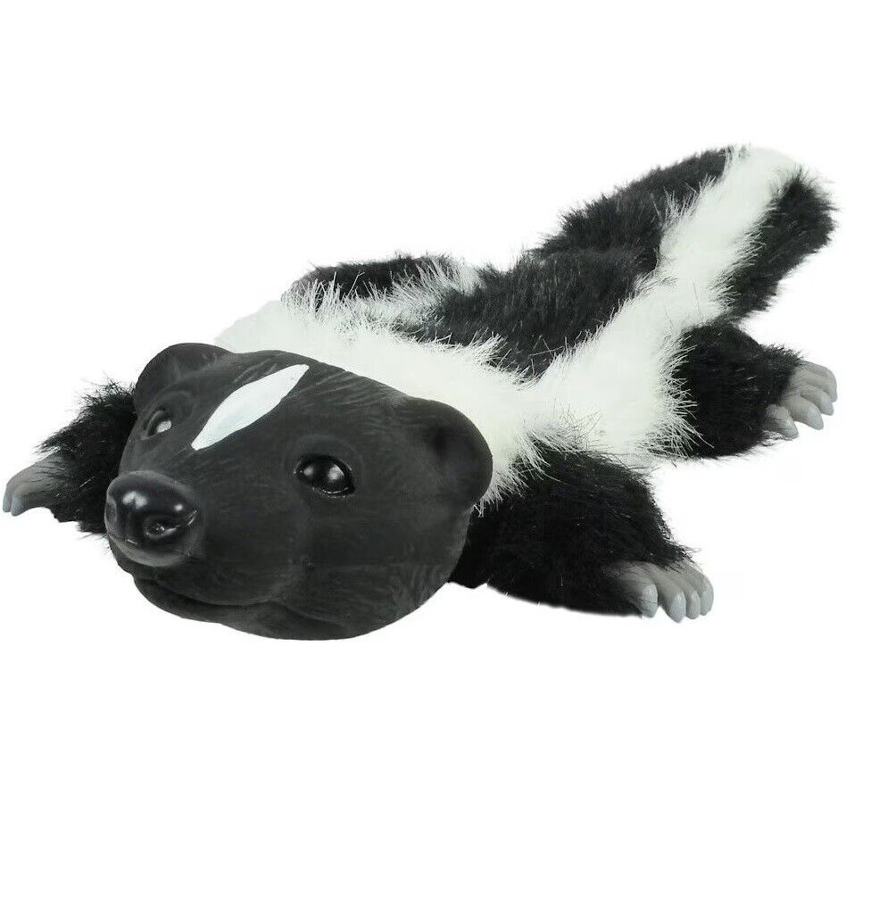 Dog Toys Realistic Looking Stuffing Free Plush Latex and Interactive Squeaker (Grey Opossum ( Possum ))