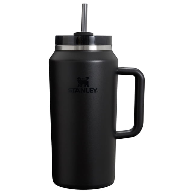 Vaso Stanley Quencher H2.0 con mango y pajita, 1,9 L, negro