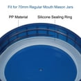 thumbnail image 4 of Uxcell 70mm Regular Mouth Plastic Mason Jar Lids with Silicone Sealing Ring, Sapphire Blue 1Set/10 Pack, 4 of 5